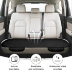 Car Back Seat Cover, Anti-Slip Long Comfortable Vehicle Rear Chair Protectors with Storage Pocket, Breathable Automotive Back Bench Cushion Pad, Universal for SUV Sedan Truck (Black) - Image 3