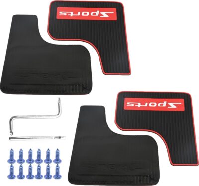 4Pcs Mini Size Mud Flaps Front & Rear Universal Car Splash Guards Soft Rubber Mudguards Replacement for Sedan Replacement for Hatchbacks - Image 3