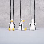 YGMONER Cute Swinging Duck Car Rear View Mirror Hanging Accessories Funny Car Interior Decor Gifts for Women Men (Duck) - Image 4