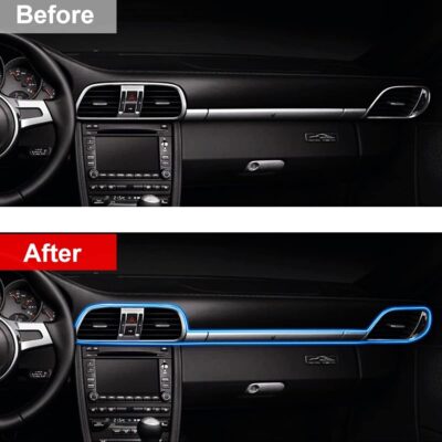 Interior Car Strip Lights, Goodream USB Music Sync Multicolor Multiple Modes LED Fiber Optic Light Ambient Neon Wire Lighting Kits for Sedan Truck SUV Accessories Center Console Dashboard - Image 4
