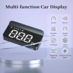 Heads Up Display for Cars, Windshield Speedometer Projector HUD M1white ,Digital Speedometer for Car with Speed,Driving Direction,Overspeed Alarm,Fatigued Driving,Suitable for all models - Image 4