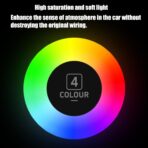 4PCS LED USB Car Ambient Light, Portable Mini Atmosphere Lamp, Universal Car Interior Accessory, Plug-in Interface Trunk Kit, with Multicolor Glow Effect, for All Auto Cabin Bedroom Night Use - Image 4