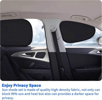 Static Cling Car Window Sun Shade for UV Protection, 47.5cm x 36cm (18.7"x14.2") - No Obstruction to Rearview Mirror, Easy Install & Reusable, Blocks 99% UV Rays - Image 3