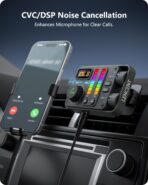 LENCENT Bluetooth Car Adapter, Bluetooth 5.3 FM Radio Transmitter with Hi-Fi Treble & Bass Music Player, PD20W and QC18W Fast Charger, Dual Mics for Hands-Free Call, Siri & Google, U Disk/3.5mm AUX - Image 6