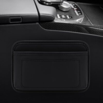 Accmor Universal Car Side Pocket Organizer, PU Leather Car Pocket Pouch Cell Phone Sunglasses Holder, Car Phone Pocket Organizer Accessories for Car Seat, Door, Window, Console - Image 5