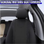 YoRise 2PCS Car Seat Covers, Comfortable Breathable Front Seat Covers, Highly Elastic Automotive Seat Protector Cover Accessories for RV, SUV, Truck, Sedan (Black) - Image 5