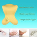 Car Neck Pillow for Driving Seat Car headrest Pillow/Gaming Chair Pillow with Adjustable Strap Removable Cover Ergonomic Design Neck Support Pillow for auto, Office Chair, Gaming Chair(Black) - Image 8