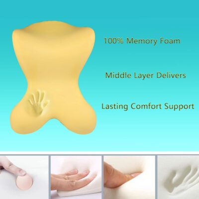 Car Neck Pillow for Driving Seat Car headrest Pillow/Gaming Chair Pillow with Adjustable Strap Removable Cover Ergonomic Design Neck Support Pillow for auto, Office Chair, Gaming Chair(Black) - Image 8