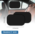 2PCS Car Window Shades for Baby, Cars Sun Shade, 21"x14" Mesh Car Window Covers, Sun Shade Cars Accessories Sun Glare Shield and UV Protection Universal Fit Children, Pets, Adult (Black) - Image 2