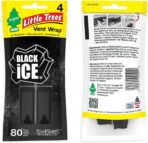 LITTLE TREES Car Air Freshener | Vent Wrap Provides Long Lasting Scent, Invisibly Fresh | 16 Air Fresheners | Black Ice - Image 4