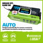 Crocodile Cloth Auto Cleaning Wipes – 100 XL (15" x 10") Disposable Wipes for Car Engine Degreasing, Body Detailing & Tire Cleaning – Cuts Grease, Oil, Adhesives on Hands, Tools, Parts & More - Image 2