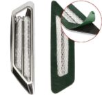 TuTuYa Car Side Mesh Vent, Universal Car Air Flow Chrome Fender Side Vent Decor Sticker Accessories,1 Pair - Image 5