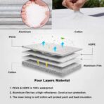 kayme Rv Tire Covers Set of 4, Travel Trailer Camper Truck SUV Motorhome Waterproof Wheel Cover, Sun Rain Snow Protector, Fit 27-29 Inch Tire Diameter/Silver - Image 2