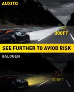 AUXITO H13 Bulbs, 900% Ultra-Bright 9008 Light, Direct Insert 5 Mins Installation, 60000Hrs Long Lifespan, No Flicker, 99% Compatibility, Pack of 2 - Image 2