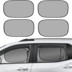 4 PCS Universal Car Window Shades for Baby, 20"x12" Static Cling Mesh Car Shades for Side Windows, Easy Fold UV & Sun Protection Window Covers for Family Travel