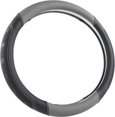 GIANT PANDA Car Steering Wheel Cover for Ford - F150 F250 F350 Expedition, (15.5-16 inches - Black+Gray) - Image 9