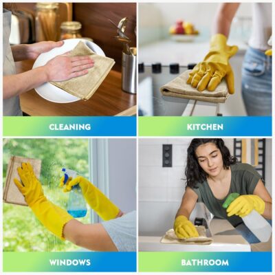 HOMEXCEL Brown Microfiber Cleaning Cloth 12 Pack, 12.5 x 12.5 inch Microfiber Towels for Cars, Ultra Absorbent Car Washing Cloth, Lint Free Streak Free Cleaning Rags for Car, Kitchen, and Window - Image 6