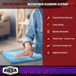 AIDEA Microfiber Cleaning Cloth Blue,150PK, Shop Rags, Microfiber Towels for Cars, Dusting Cloth Lint Free Rags, Absorbent Towels for SUVs, House, Kitchen, Mechanic, Workshops, 12"×12" - Image 3