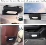 Fredysu Car Visor Tissue Holder, Sun Visor Napkin Holder Backseat Tissue Case, Premium Car Tissue Box for car, Vehicle (Black) - Image 2