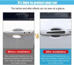 8PCS Car Door Handle Scratch Protectors, Carbon Fiber Car Door Handle Bowl Sticker, Universal Auto Doors Handles Paint Guard Cover, Doors Handles Cup Protective Film for Cars (Black) - Image 7