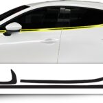BOGAR TECH DESIGNS for Mazda 3 Hatchback 2019-2026 Side Window Chrome Delete – Precut Vinyl Trim Overlay, Gloss Black Blackout Appearance