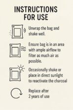 1000g Large Bamboo Charcoal Air Purifier Bag - Car Deodorizer Freshener - Remove Odor and Control Moisture in Your RV, Camper, SUV, Truck, Closet, Mobile Home, Storage - Non fragrant 1kg - Image 6