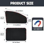 ZATOOTO 4 Pack Car Privacy Curtains, Full Blackout Car Window Shades, Universal Fit for Most Cars, Great for Travel, Camp, Privacy - Image 3