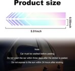 Augeny 2 PCS Car Rear View Mirror Stickers, Waterproof Vinyl Auto Side Rearview Mirror Stripes, Universal Reflective Anti-Collision Striped Warning Decal for Most Vehicles (Colorful) - Image 2