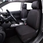 Flying Banner Car Seat Covers Front Seats Rear Bench Polyester car seat Protectors Easy installations Rear Bench Split Classic Man Lady Truck Soid Black - Image 2