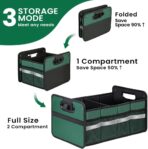 Car Trunk Organizer, Car Storage Organizer, Collapsible Multi Compartment for Car, Suv, Sedan, Truck, 100L, Extra Larger (Green, 50L) - Image 4
