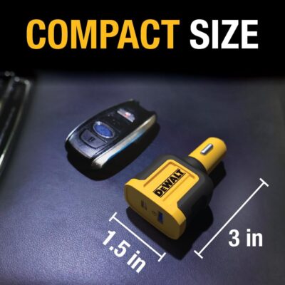 DEWALT Heavy Duty USB + USB C Car Charger Adapter, 49.5W Cigarette Lighter USBA Charger, PD Car Charging Adapter PPS 30W Quick Charge 3.0 Fast Charging for iPhone 17/16/15 Pro Max Samsung Galaxy Pixel - Image 4