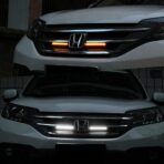 Turn Signal Switch Fog Lights Assembly Universal Car Accessories Sequential Turn Signals 12V LED Light Strip for Daytime Running Lights, Night Running Light, White Amber Flashing LED Light Bar for Car - Image 6