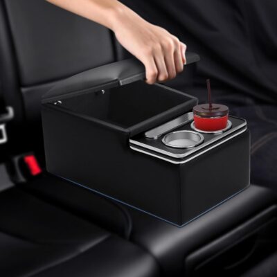 Upgraded Bench Seat Center Console with Extra Large Cup Holder & Phone Holder, Universal Car Armrest Storage Box Organizer for Truck & SUV & Van Automotive Central Console for Back Bench Seat - Image 9