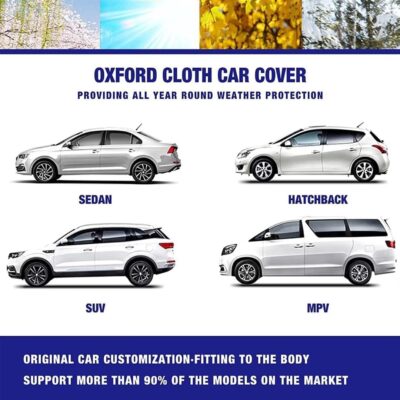 Car Cover Compatible with Buick Special Y-Body 1961-1963,Heat-Insulating, dust-Proof, Sun-Proof, All-Weather Protection Outdoor car Cover (Silver Green) - Image 9