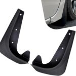 2 PCS Car Mud Flaps, Splash and Stain Resistant Tire Splash Guard, 8.27 x 12.6In Front Side Decorative Tire Splash Guards, for Most Sedans (Black# S)