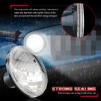 CHUSYYRAY 7" Round Compatible with Ford Deluxe LED Headlight Assembly 1939 1940 1941 1942-1951 for Off-road, DOT Approved, High Low Beam Clear Lens Glass, 6000K 10000LM White, Pack of 2 - Image 3