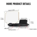 OBD2 Heads Up Display Turn Indication for 12V Car MAIMEIMI OBD2 & GPS Dual System Digital Speedometer for Car HUD MPH Projector with RPM, Water TEM, PSI, Volt, Odo, 4 Alarm for Most 2008+ Sedan Cars - Image 7