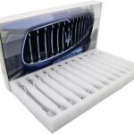 Front Grill Chrome Trim Compatible with Maserati Ghibli 2013 2014 2015 2016 2017 Parts Accessories Front Grille Decorative Garnish Trim Cover Car Styling 12PCS