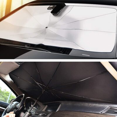 helloleiboo Car Windshield Sun Shade UV Rays and Heat Sun Visor Protector Foldable Reflector Windshields Umbrella - Image 8