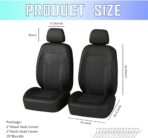 4PCS Cooling Car Seat Covers,Breathable Front Seat Covers with Mesh Construction and Foam Padding,Car Seat Protector to Reduce Back Sweating,Universal Car Interior for Car SUV (Black) - Image 2