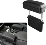 Car Armrest Storage Box, Adjustable Automotive Center Console Extension Armrest Pad, Multifunctional Auto Console Removable Arm Support Pad Organizer, Car Accessories (Black)