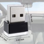 2 PCS USB LED Car Interior Night Light Atmosphere Lamp, Mini USB LED Decoration Light Ambient Interior Light, Pink Purple USB Portable Car Ambient Lighting Kit, USB Night Light for all Car Interiors - Image 4