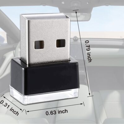 2 PCS USB LED Car Interior Night Light Atmosphere Lamp, Mini USB LED Decoration Light Ambient Interior Light, Pink Purple USB Portable Car Ambient Lighting Kit, USB Night Light for all Car Interiors - Image 4