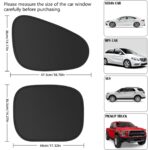 4PCS Car Window Shade, Automobile Sunshade, Car Sun Blocker, Static Suction car Window Sunshade, 99% Sun-Blocking Rate, Front and Rear Window sunshades - Image 4