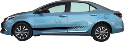 SUNJIKA Universal Vinyl Side Body Car Decals Racing Stripes Sticker Stripe Graphics Car Side Decals for SUV Off-Road Auto Car Body Side Door Decoration Racing Accessories 2PCS (Black) - Image 9