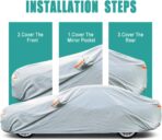 6 Layers Car Cover for Coupe Sports Waterproof All Weather, Heavy Duty Full Exterior Cover Suitable for Audi TT, BMW Z4, Subaru BRZ, Porsche 718 Boxster Cayman etc. Size A2 (See Size Chart) - Image 8