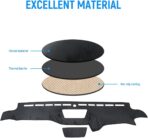 BIBLOZ Dash Cover 2011 2012 2013 2014 2015 2016 2017 for Jeep Wrangler JK JKU Unlimited Sport Sahara Rubincon Accessories Black Flannel Dashboard Cover Mat Car Dashboard UV Sun Protection - Image 5