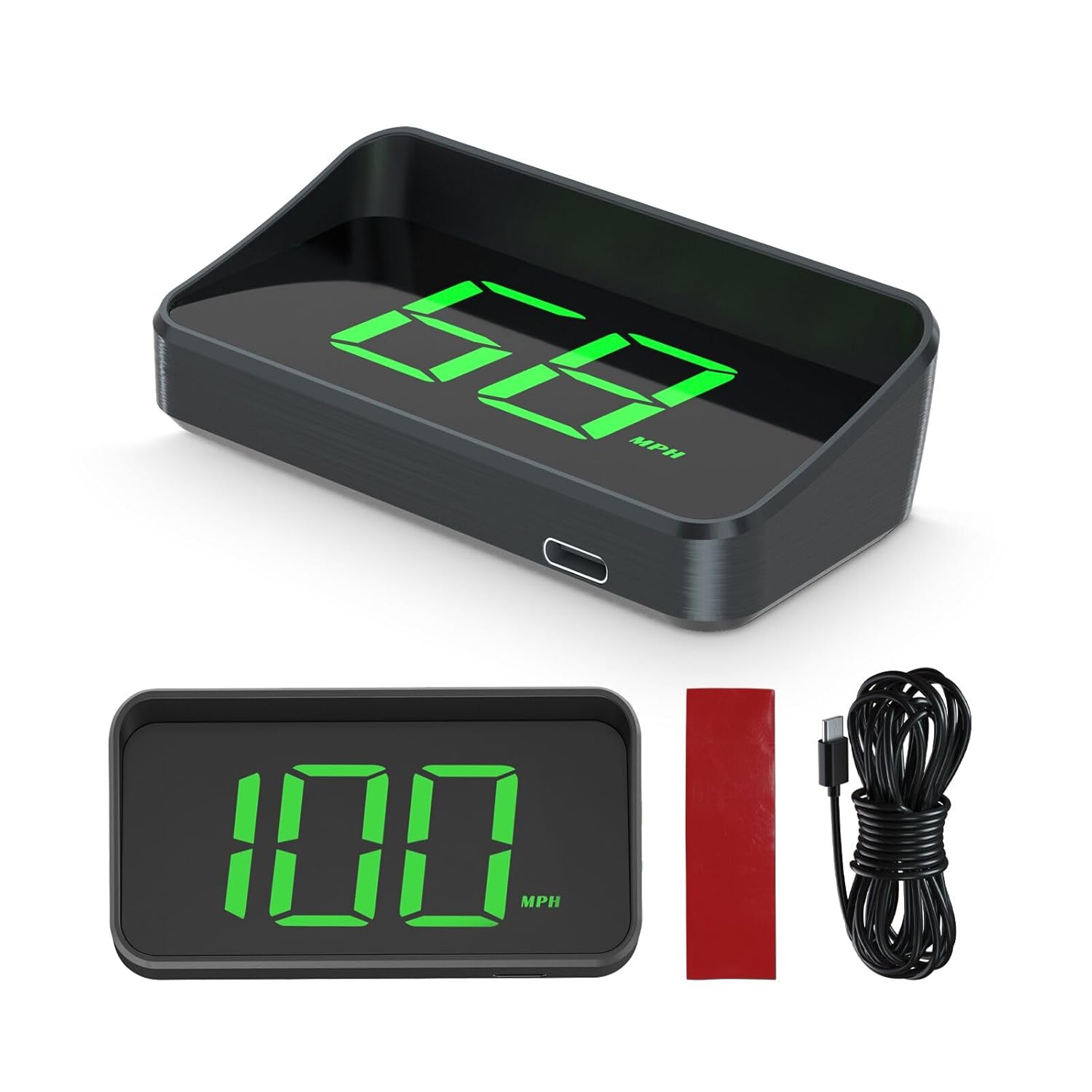 61V8FxM-hQL._SL1500_.jpg Head Up Display M2, HUD Projection Display Speed, Compact Body, Large Font, Plug and Play, Suitable for All Vehicles - Image 1