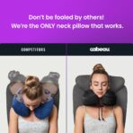 Cabeau Evolution S3 Airplane Travel Pillow for Long Flights - Supportive Memory Foam Body Positioner with Seat Straps to Secure Your Head and Neck and Provides 360 Support (Jet Black) - Image 7