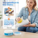White Shoe Cleaner Cream, 2026 Upgrade Multipurpose No-Wash Solid Comes with Sponge Removes Stains, White Shoes Clean Cream - Image 5